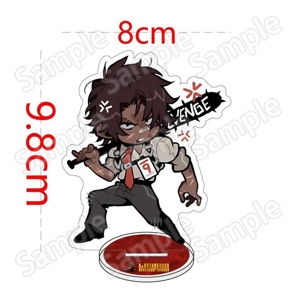 Anime Game Limbus Company Acrylic Stand Keychain 10Cm Chibi Yi Sang Dante Faust Don Quixote Desk Decor Collectible Fans Gift