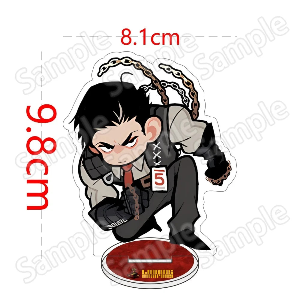 Anime Game Limbus Company Acrylic Stand Keychain 10Cm Chibi Yi Sang Dante Faust Don Quixote Desk Decor Collectible Fans Gift