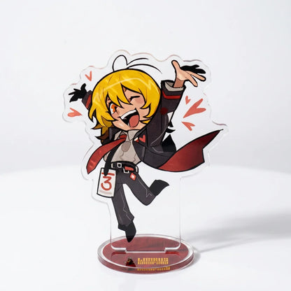 Anime Game Limbus Company Acrylic Stand Keychain 10Cm Chibi Yi Sang Dante Faust Don Quixote Desk Decor Collectible Fans Gift