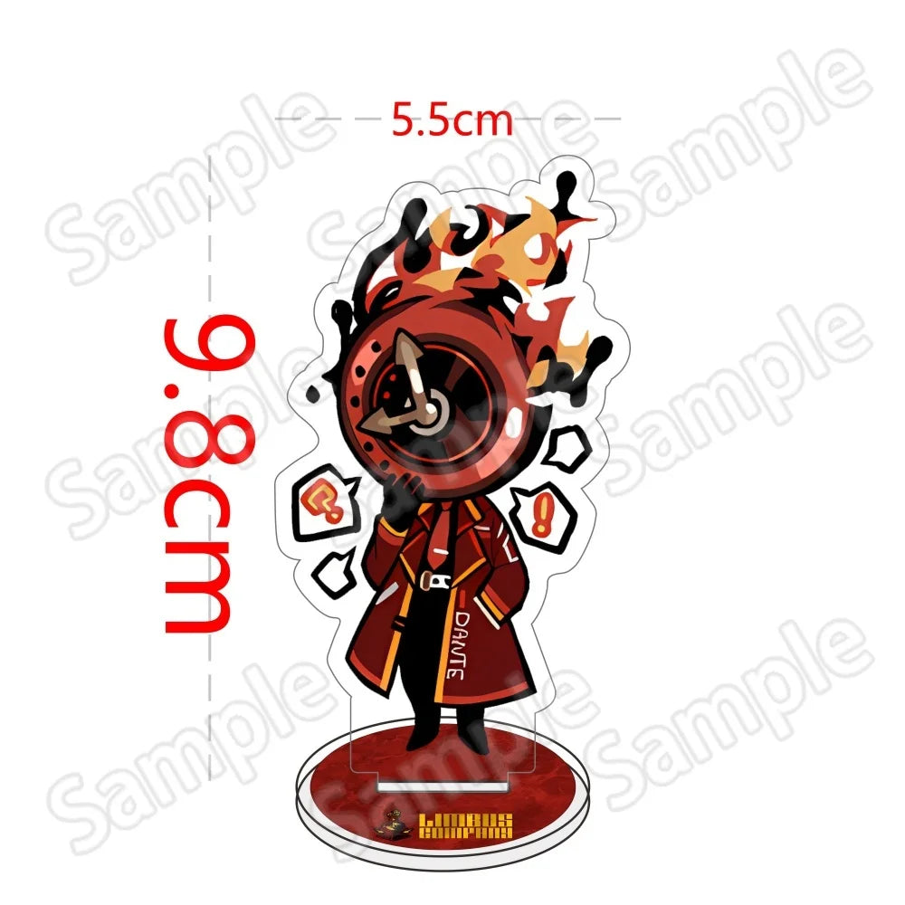 Anime Game Limbus Company Acrylic Stand Keychain 10Cm Chibi Yi Sang Dante Faust Don Quixote Desk Decor Collectible Fans Gift