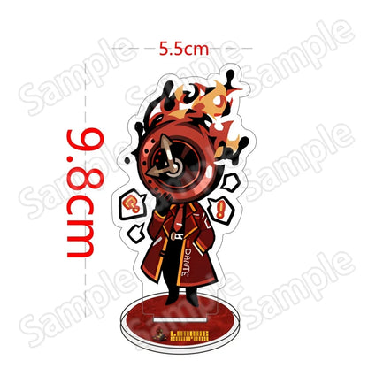 Anime Game Limbus Company Acrylic Stand Keychain 10Cm Chibi Yi Sang Dante Faust Don Quixote Desk Decor Collectible Fans Gift