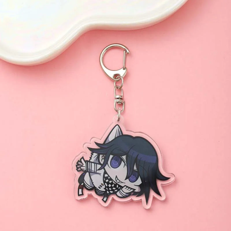 1/19Pcs Game Cartoon Danganronpa Acrylic Keychain Cute Backpack Pendant Funny Bag Charms Accessories Decoration Holiday Gifts