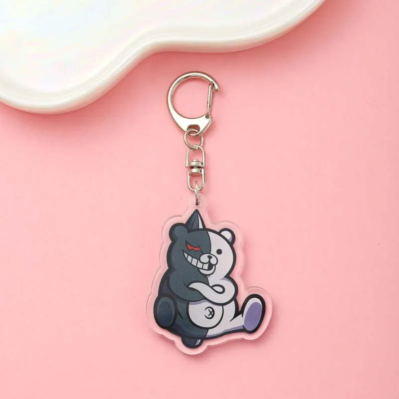 1/19Pcs Game Cartoon Danganronpa Acrylic Keychain Cute Backpack Pendant Funny Bag Charms Accessories Decoration Holiday Gifts