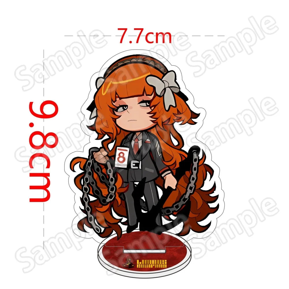 Anime Game Limbus Company Acrylic Stand Keychain 10Cm Chibi Yi Sang Dante Faust Don Quixote Desk Decor Collectible Fans Gift