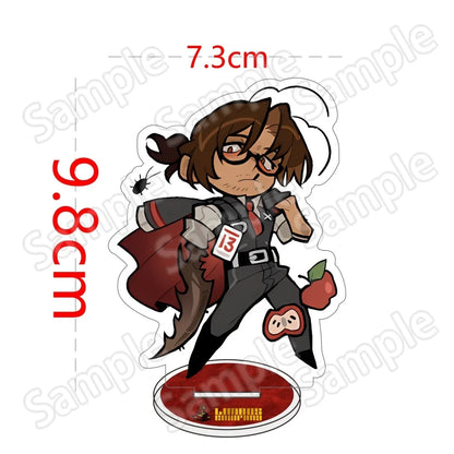 Anime Game Limbus Company Acrylic Stand Keychain 10Cm Chibi Yi Sang Dante Faust Don Quixote Desk Decor Collectible Fans Gift