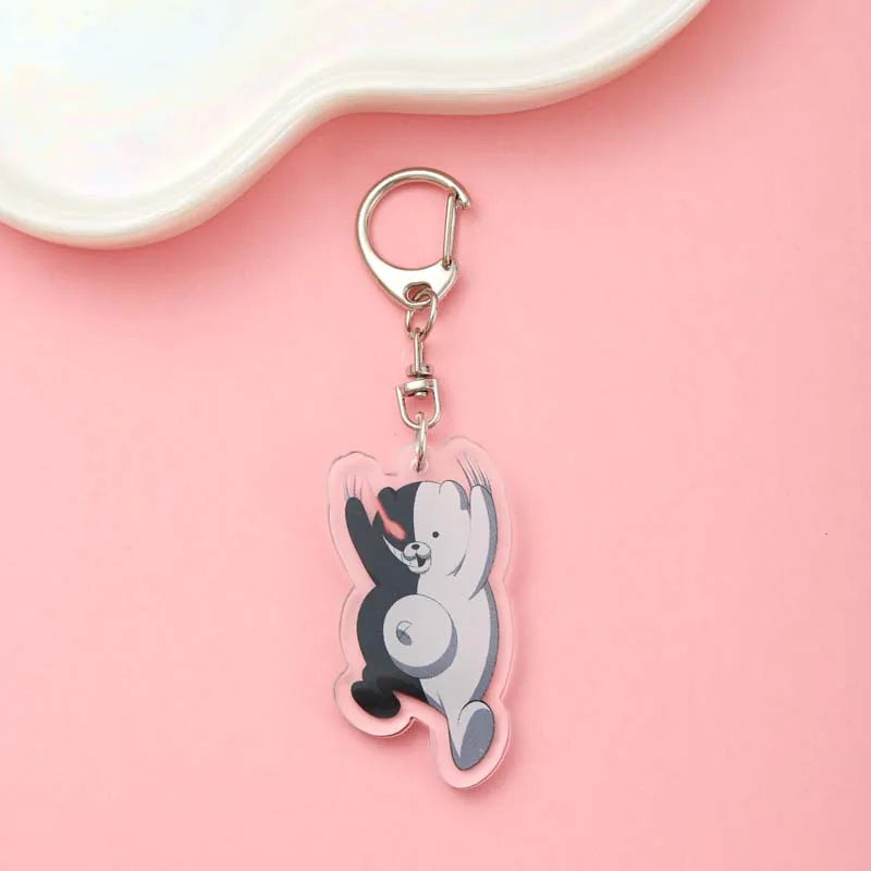 1/19Pcs Game Cartoon Danganronpa Acrylic Keychain Cute Backpack Pendant Funny Bag Charms Accessories Decoration Holiday Gifts