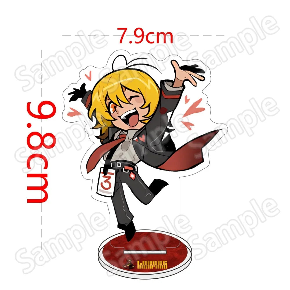 Anime Game Limbus Company Acrylic Stand Keychain 10Cm Chibi Yi Sang Dante Faust Don Quixote Desk Decor Collectible Fans Gift