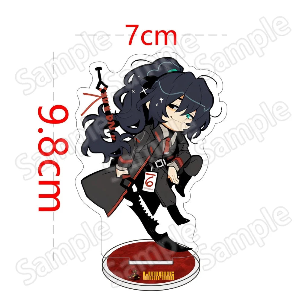Anime Game Limbus Company Acrylic Stand Keychain 10Cm Chibi Yi Sang Dante Faust Don Quixote Desk Decor Collectible Fans Gift