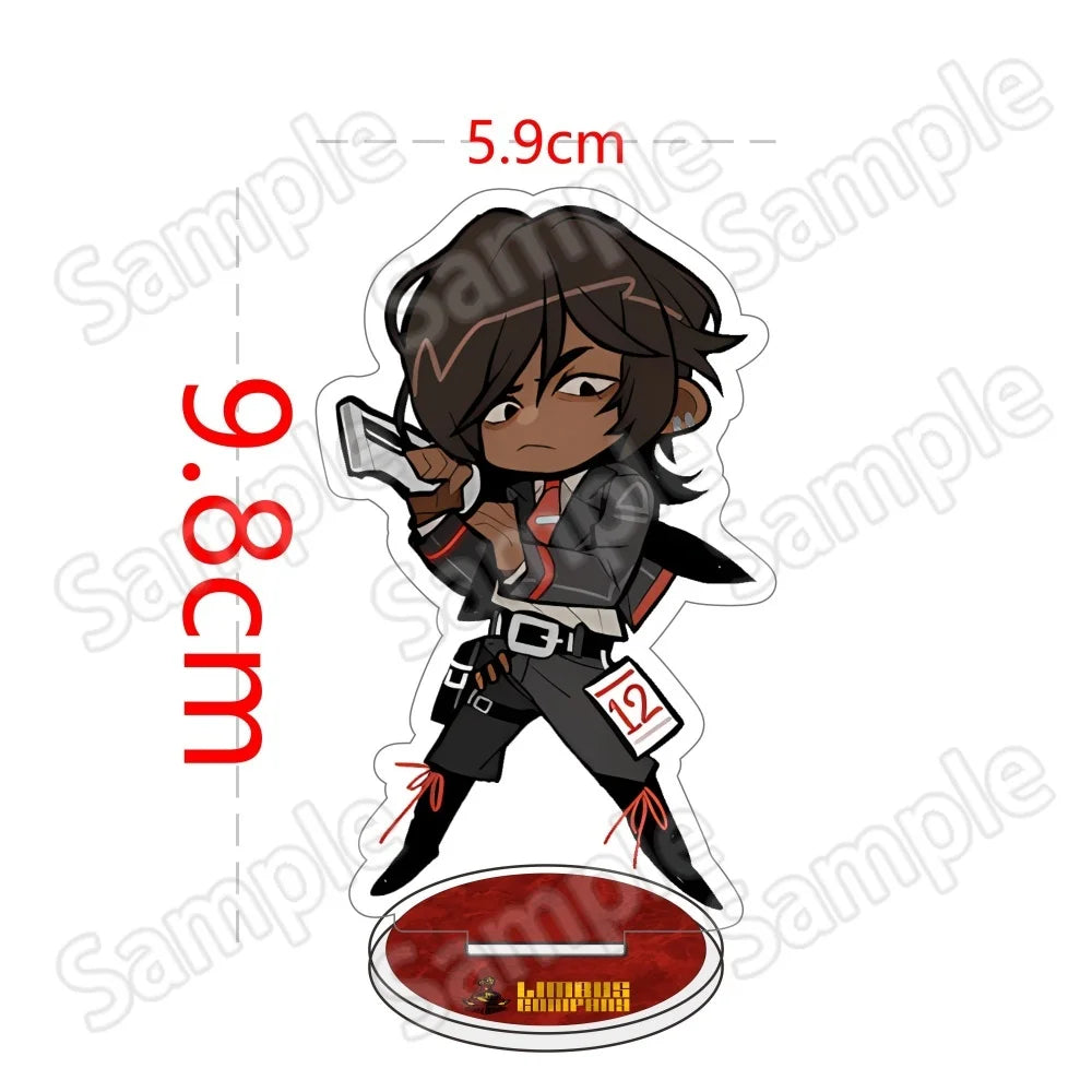 Anime Game Limbus Company Acrylic Stand Keychain 10Cm Chibi Yi Sang Dante Faust Don Quixote Desk Decor Collectible Fans Gift
