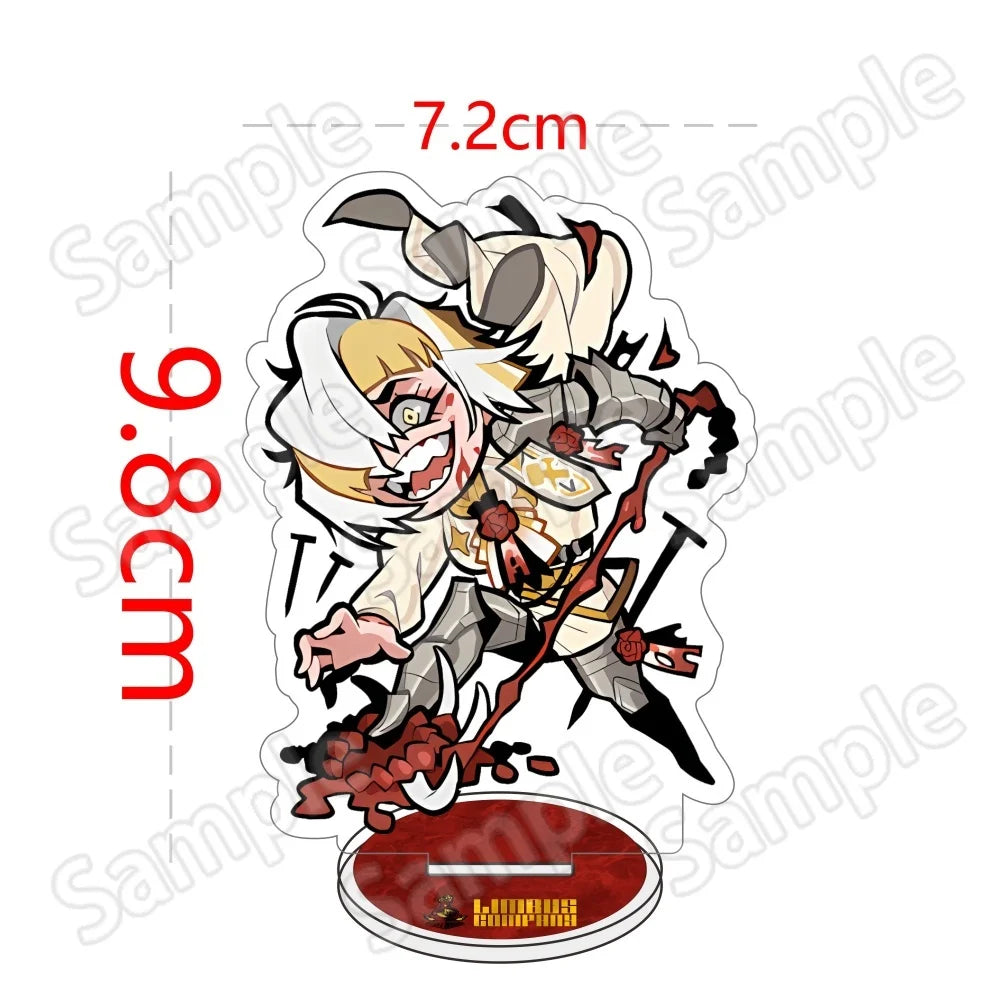Anime Game Limbus Company Acrylic Stand Keychain 10Cm Chibi Yi Sang Dante Faust Don Quixote Desk Decor Collectible Fans Gift