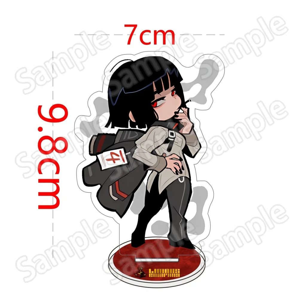 Anime Game Limbus Company Acrylic Stand Keychain 10Cm Chibi Yi Sang Dante Faust Don Quixote Desk Decor Collectible Fans Gift