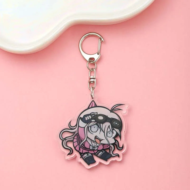 1/19Pcs Game Cartoon Danganronpa Acrylic Keychain Cute Backpack Pendant Funny Bag Charms Accessories Decoration Holiday Gifts