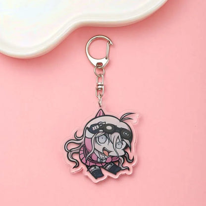 1/19Pcs Game Cartoon Danganronpa Acrylic Keychain Cute Backpack Pendant Funny Bag Charms Accessories Decoration Holiday Gifts