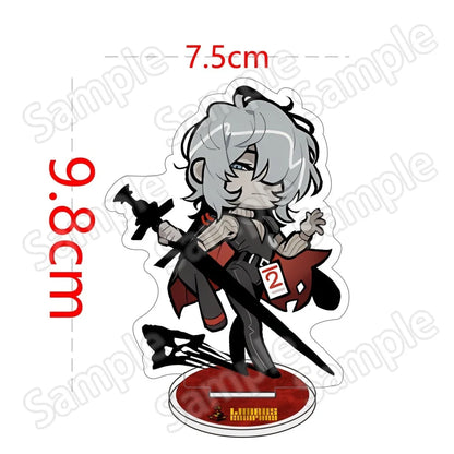 Anime Game Limbus Company Acrylic Stand Keychain 10Cm Chibi Yi Sang Dante Faust Don Quixote Desk Decor Collectible Fans Gift